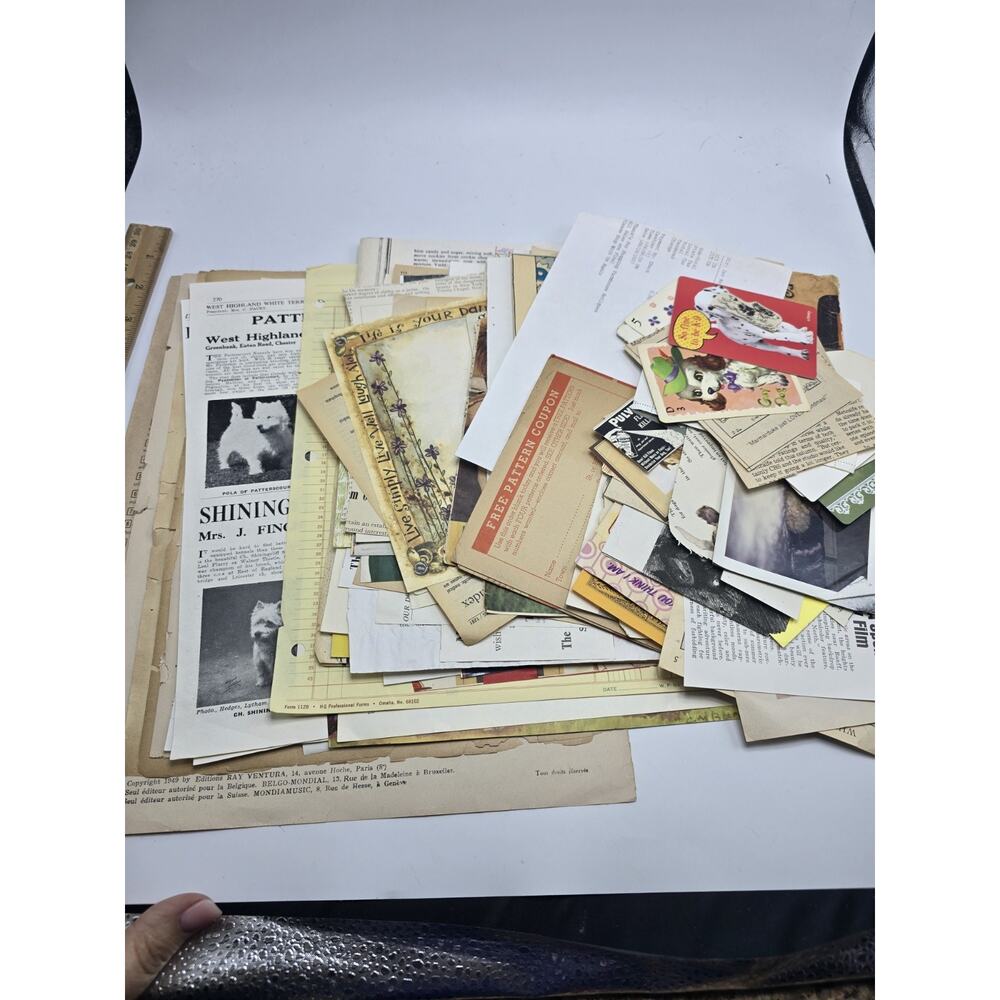Ephemera vintage art junk journal random Paper Clippings